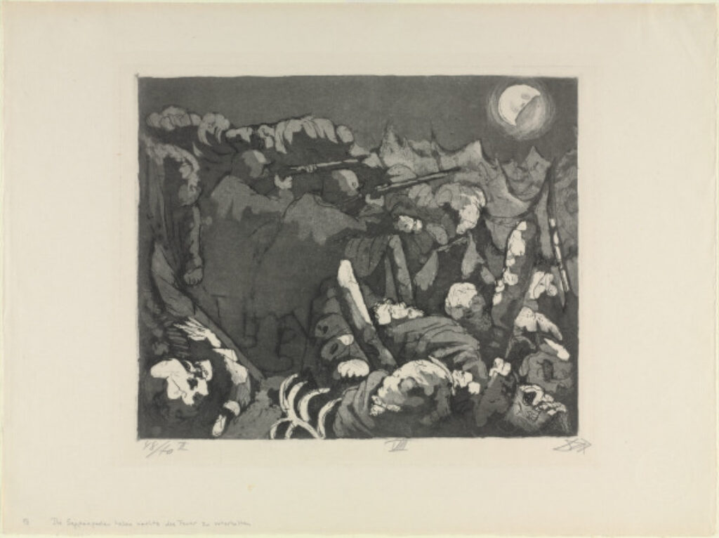 Sappers Have to Keep Up Firing at Night - Image 1