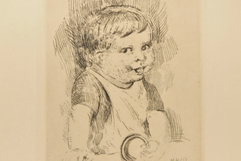 CHILD WITH TEETHING RING