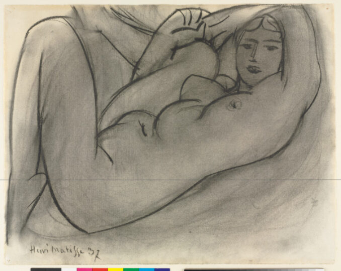 RECLINING NUDE WITH ARM BEHIND HEAD