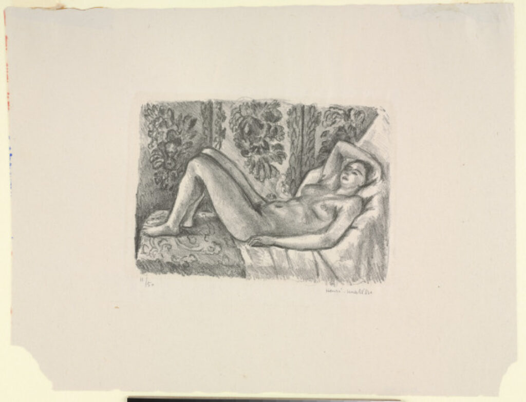 Reclining Nude with Louis XIV Screen