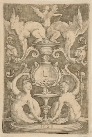 Panel of Ornament with Two Sirens