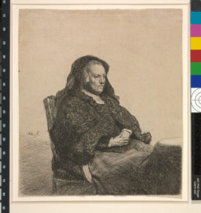 The Artist’s Mother Seated at a Table, Looking Right: Three Quarter Length