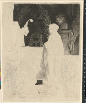 The Artist Drawing from the Model (Unfinished Plate)