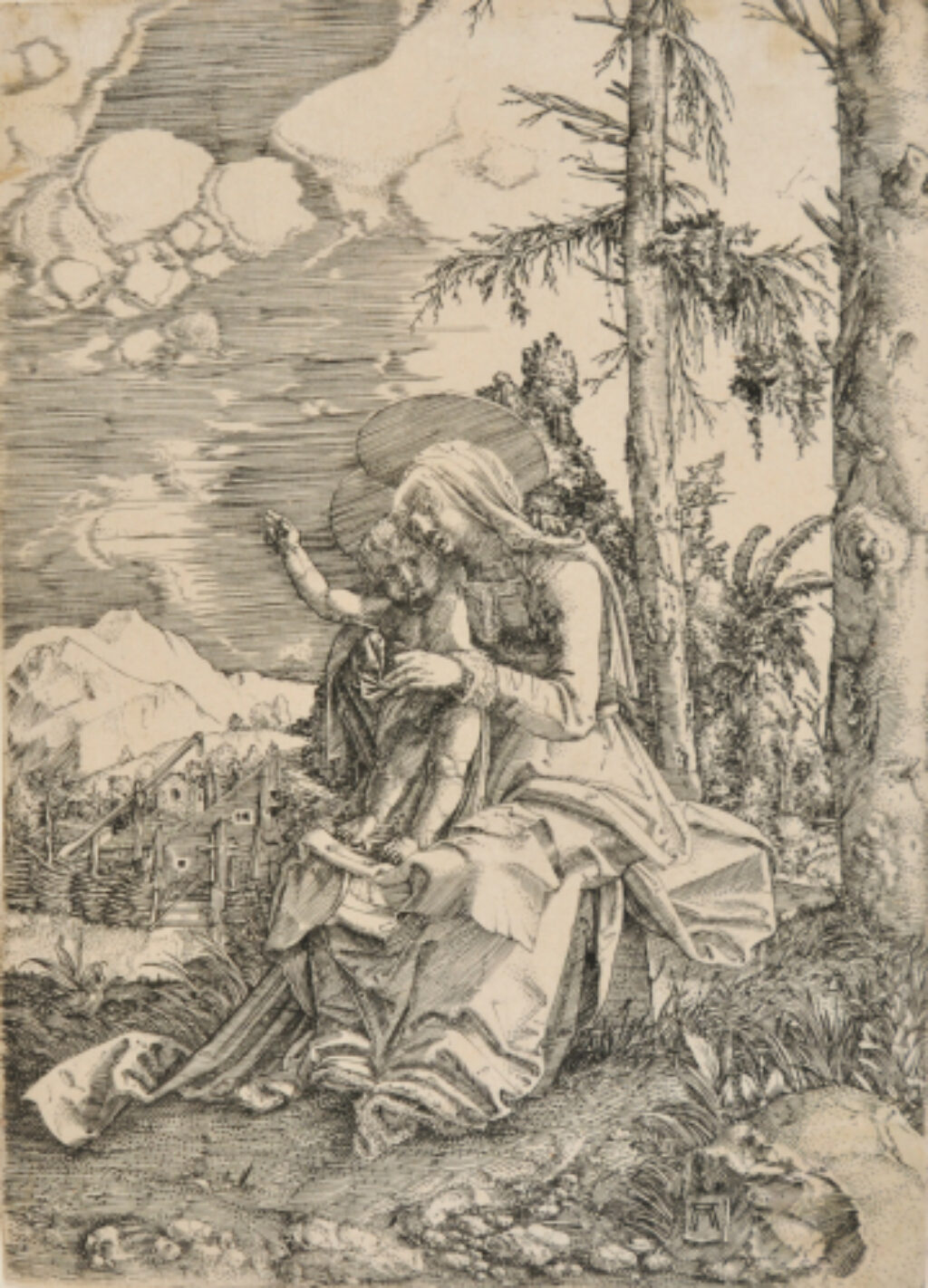 The Virgin with the Blessing Child in a Landscape
