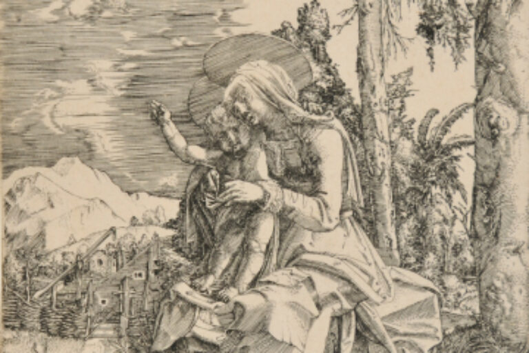 THE VIRGIN WITH THE BLESSING CHILD IN A LANDSCAPE
