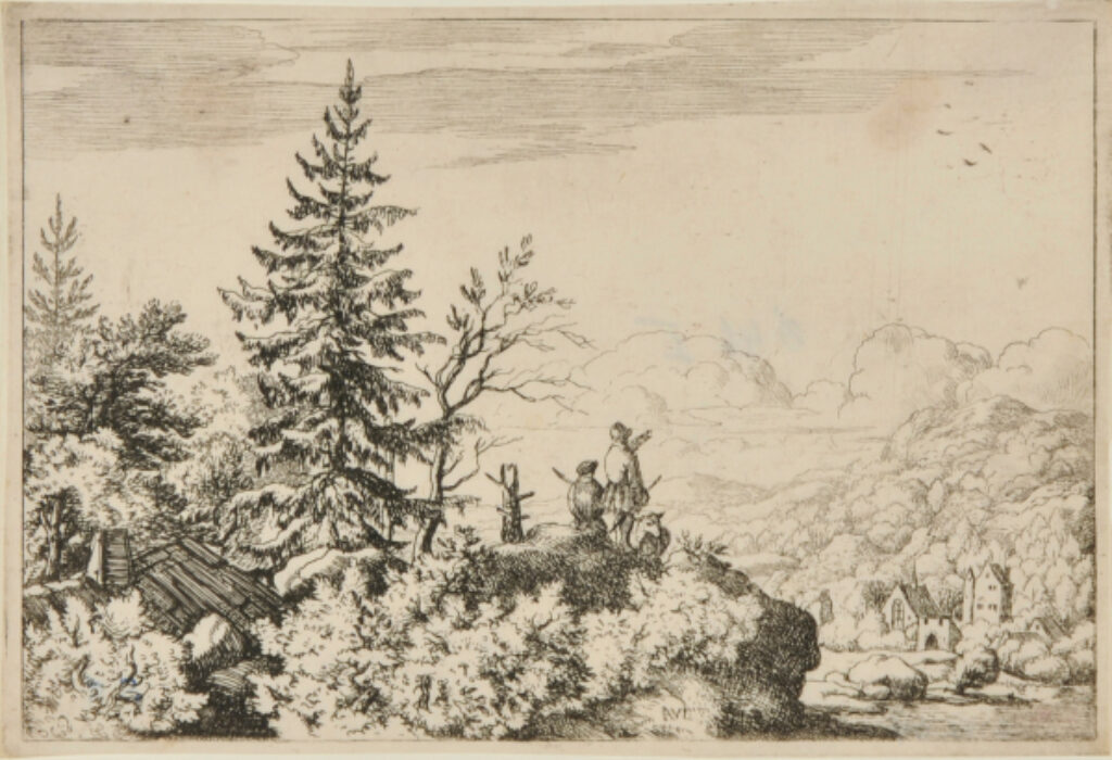 Two Men on the Elevated Terrace