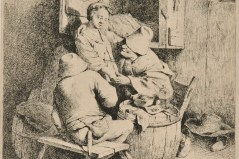 THE YOUNG INN-KEEPER CARESSED BY AN OLD MAN