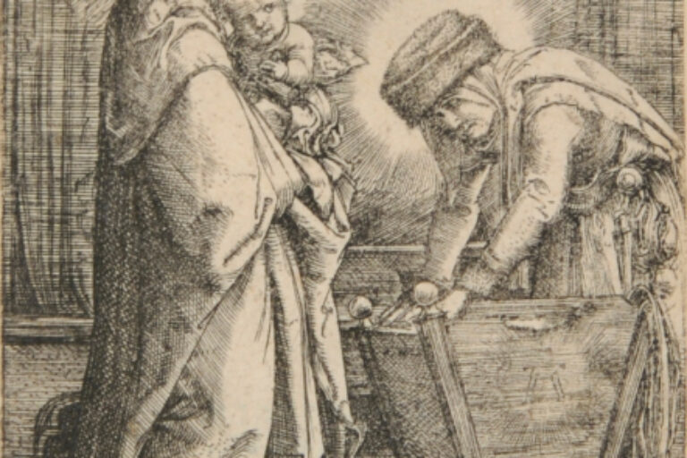 THE VIRGIN AND CHILD WITH ST. ANNE AT THE CRADLE
