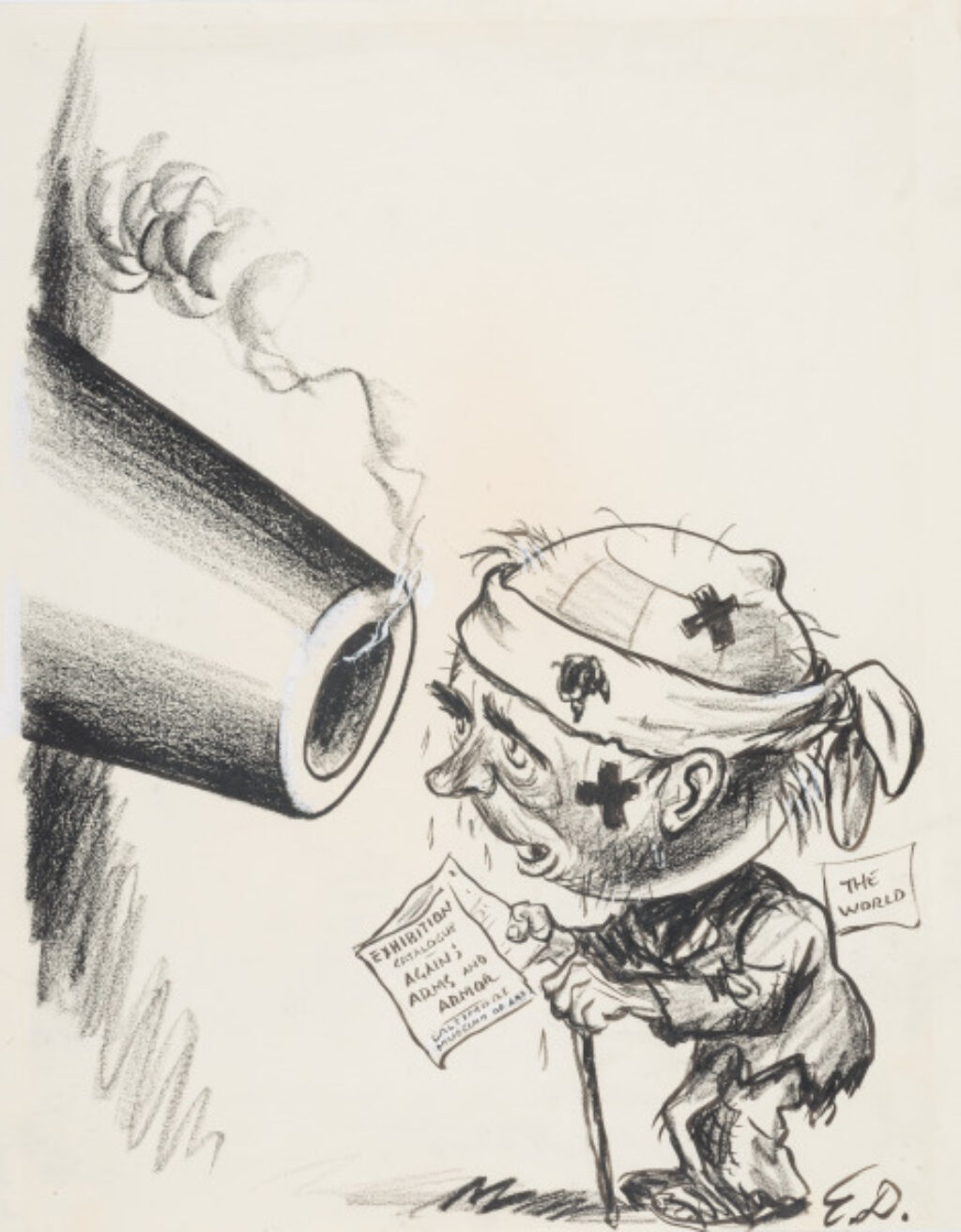 Again: Arms and Armor. Cover illustration for ‘The News,’ October 1940, in connection with the ‘Arms and Armor’ show