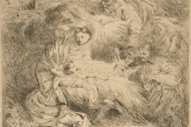 God the Father Looking at His New-Born Son