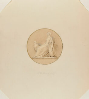 Seated Liberty with Shield and Eagle [round]