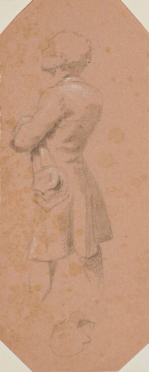 Figure of a Man from the Back in Frock Coat.