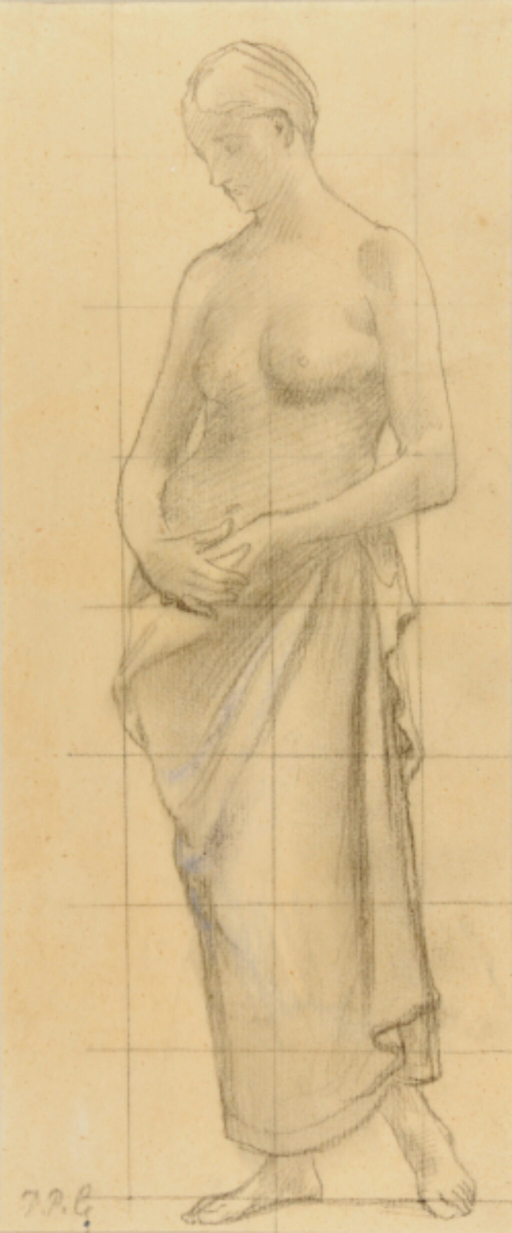 Partially Draped Female Figure