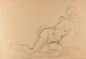 Nude Leaning on Hand (recto); Nude Seated on the Floor (verso)