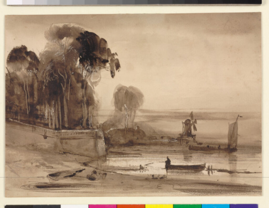 Evening Scene in a Harbor - Image 1