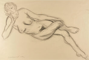 Reclining Nude, Leaning on Elbow