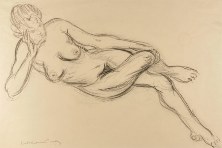 Reclining Nude, Leaning on Elbow
