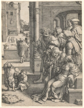The Poet Virgil Suspended in a Basket