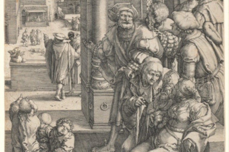 The Poet Virgil Suspended in a Basket