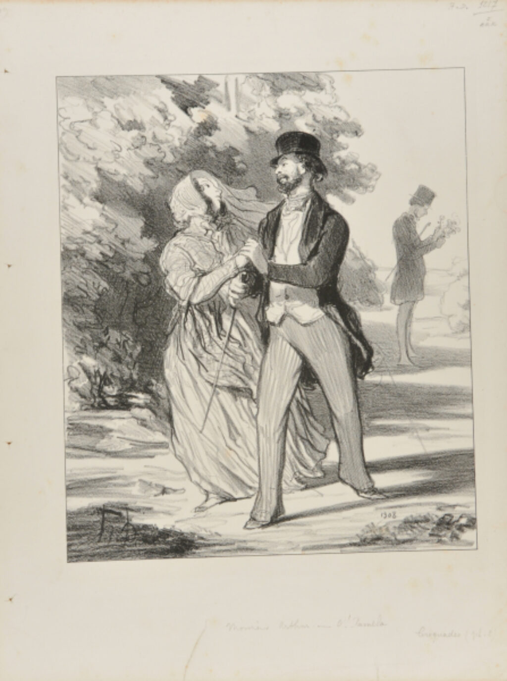 Monsieur Arthur. – O! Pamela, j’éprouve pour vous l’amour le plus brûlant. Le mari herborisant. – Mauve. . . malva. . . de l’ordre des malvacées. . . plante calmante. . . je crois que mon ami Arthur n’en a pas encore dans l’herbier qu’il m’a prié de lui faire