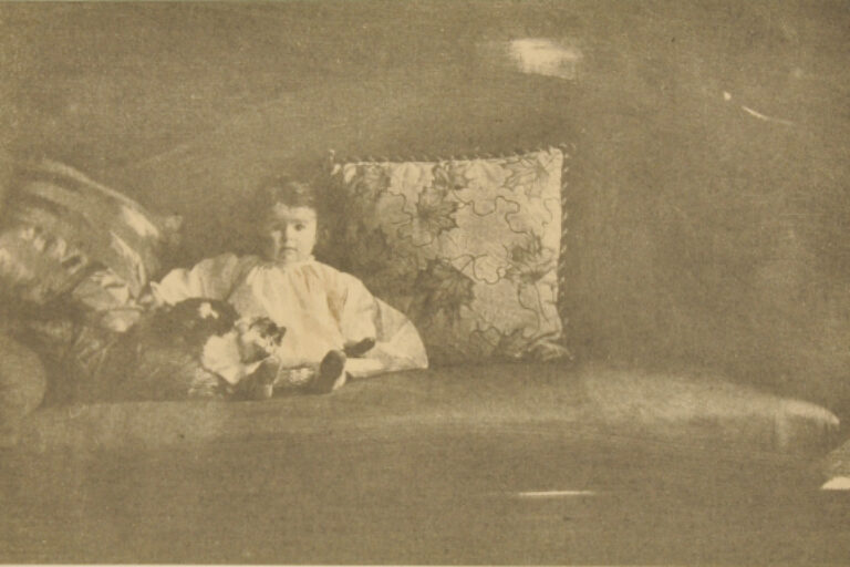 CHILD ON SOFA WITH CAT