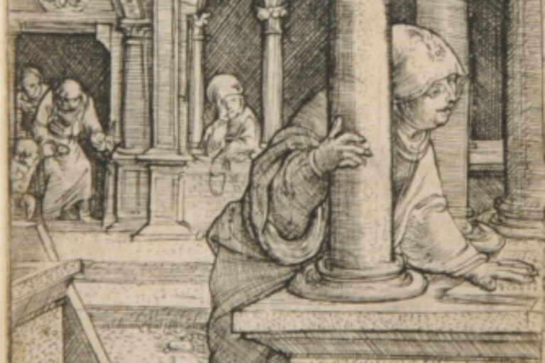 THE VIRGIN SEARCHING FOR HER SON IN THE SYNAGOGUE