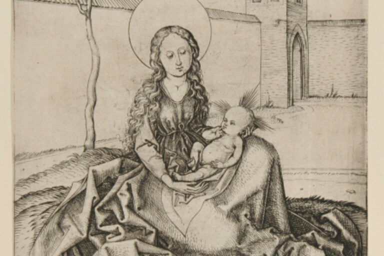 The Virgin Seated in a Courtyard