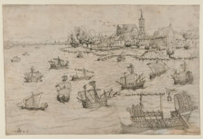 View of Seaport, with Jonah and the Whale