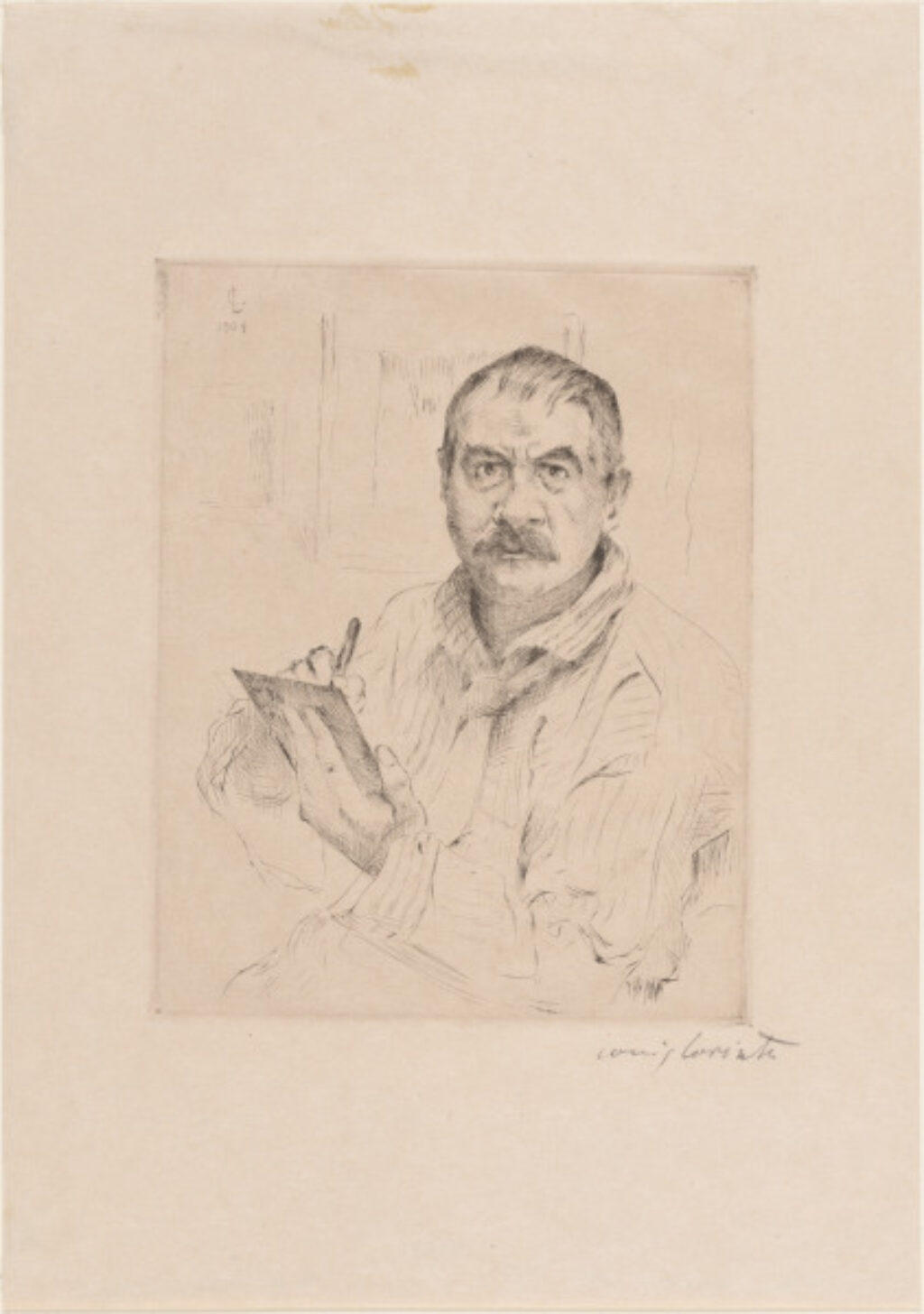 Self-Portrait, while Etching - Image 1