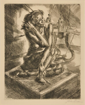 Crouched Nude and Press