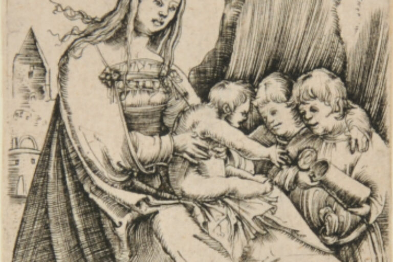 THE VIRGIN WITH HER CHILD AND TWO BOYS
