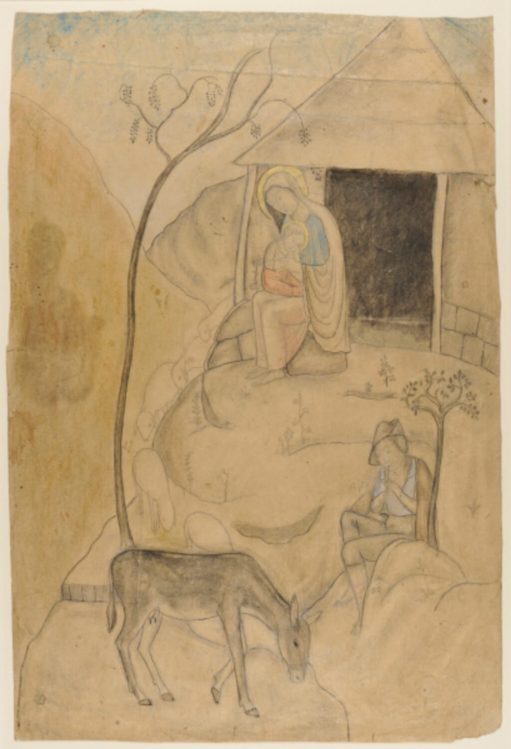 Madonna and Child in a Landscape with a Shepherd