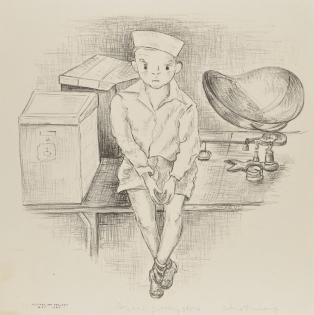 Boy in a Grocery Store