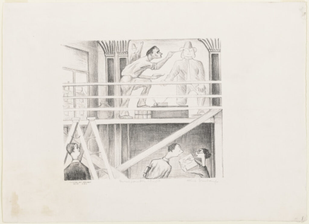 Mural Painter at Work - Image 1