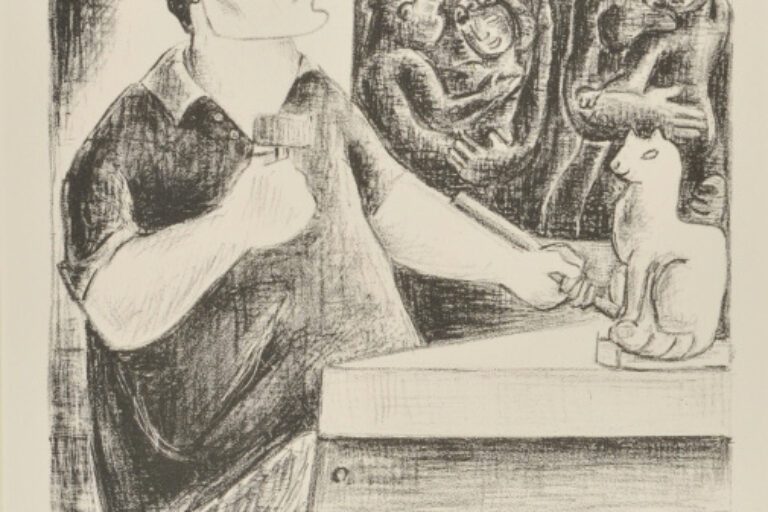 William Zorach and Cat