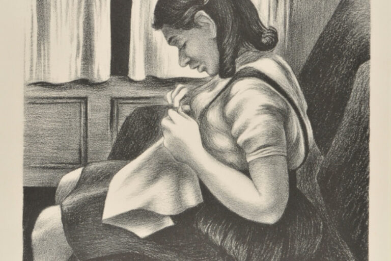 Girl Sewing