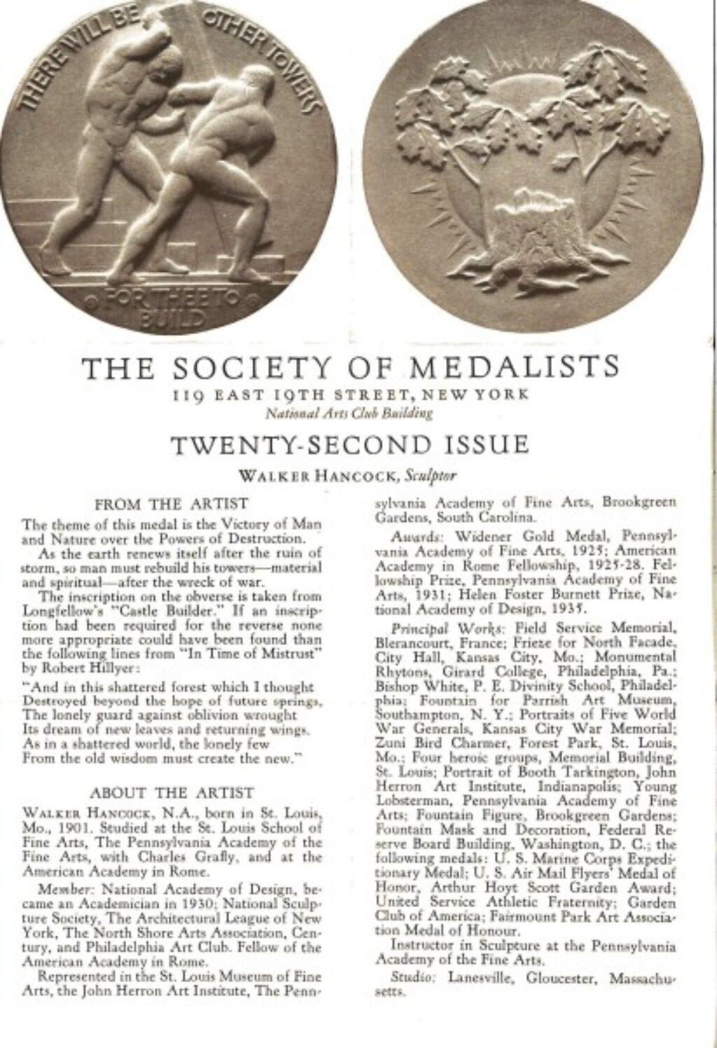 “Victory of Man and Nature Over the Powers of Destruction” Medal