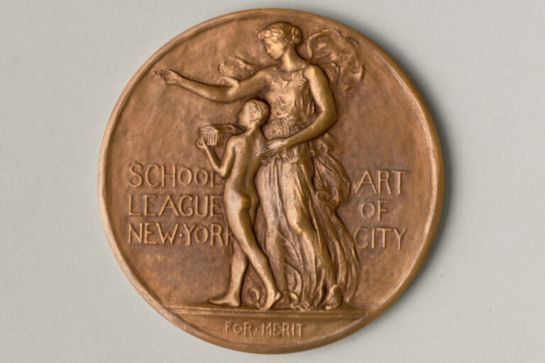 "SCHOOL ART LEAGUE OF NEW YORK MERIT AWARD" MEDAL