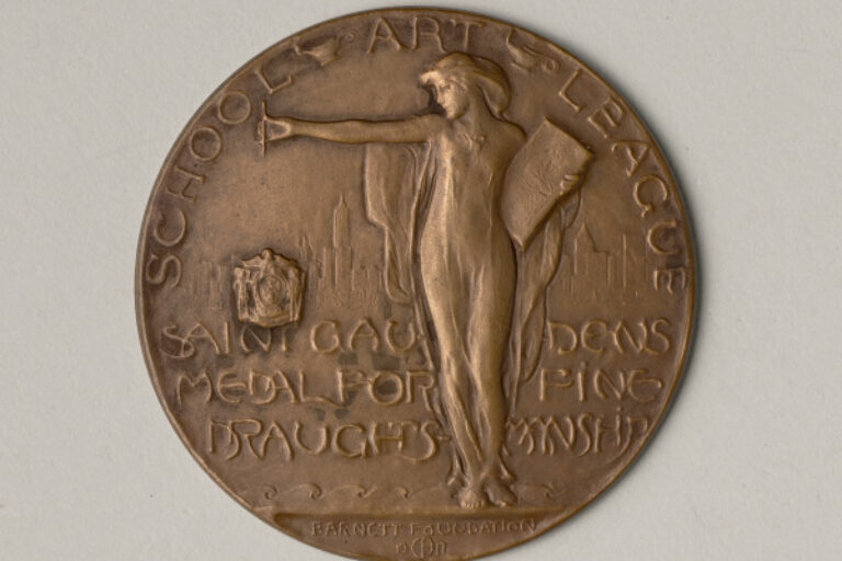 "SCHOOL ART LEAGUE, SAINT GAUDENS FOR FINE DRAFTSMANSHIP" MEDAL