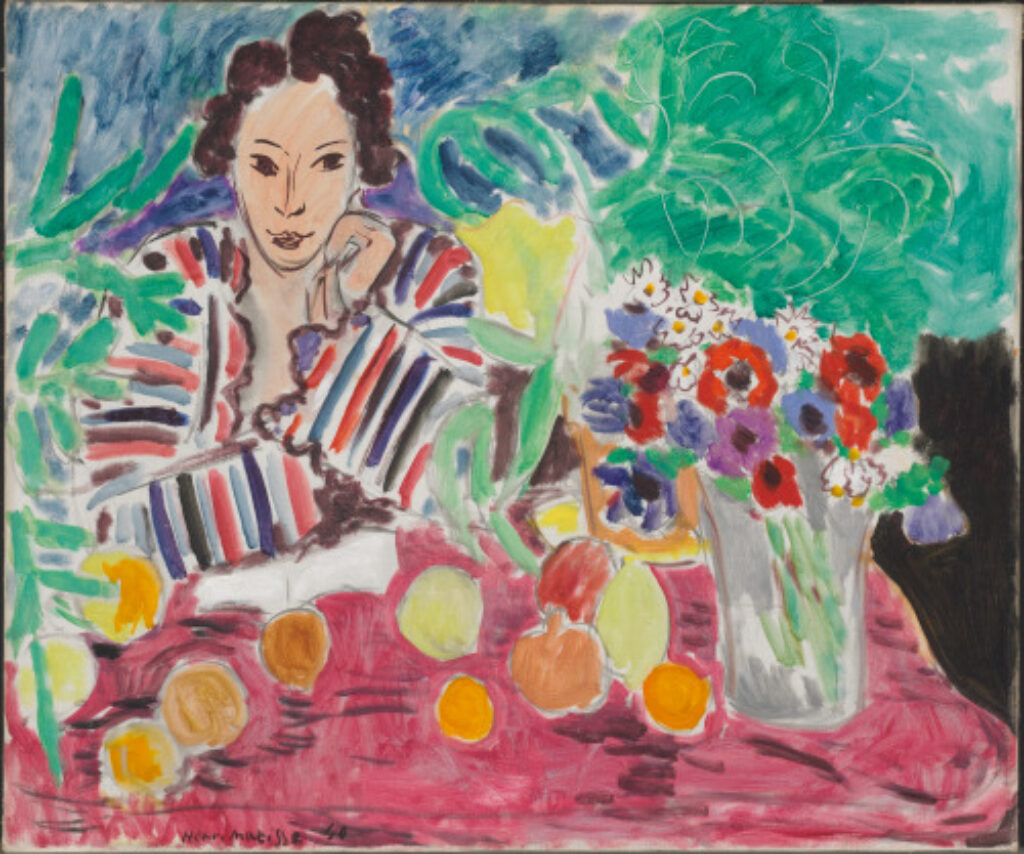 Striped Robe, Fruit, and Anemones - Image 1