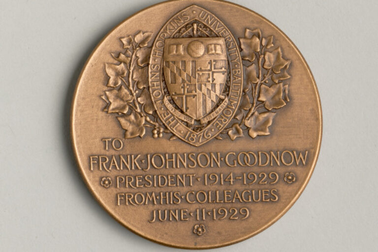 "FRANK JOHNSON GOODNOW, JOHNS HOPKINS UNIVERSITY" MEDAL