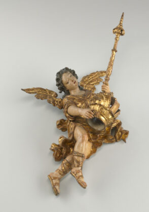 Flying Angel Holding Imperial Crown and Sceptre