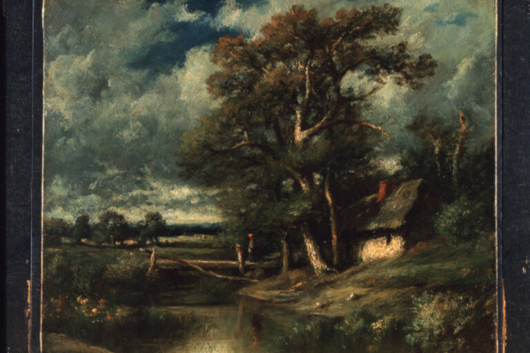 Thatched Cottage by a Stream