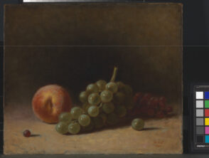 Still Life with Peach and Grapes
