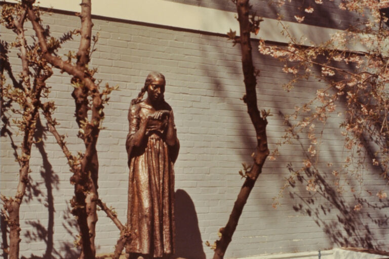 EPSTEIN, THE VISITATION. PHOTOGRAPH TAKEN IN THE WURTZBURGER SCULPTURE GARDEN (ORIGINAL SITE, TIMBERLANE)