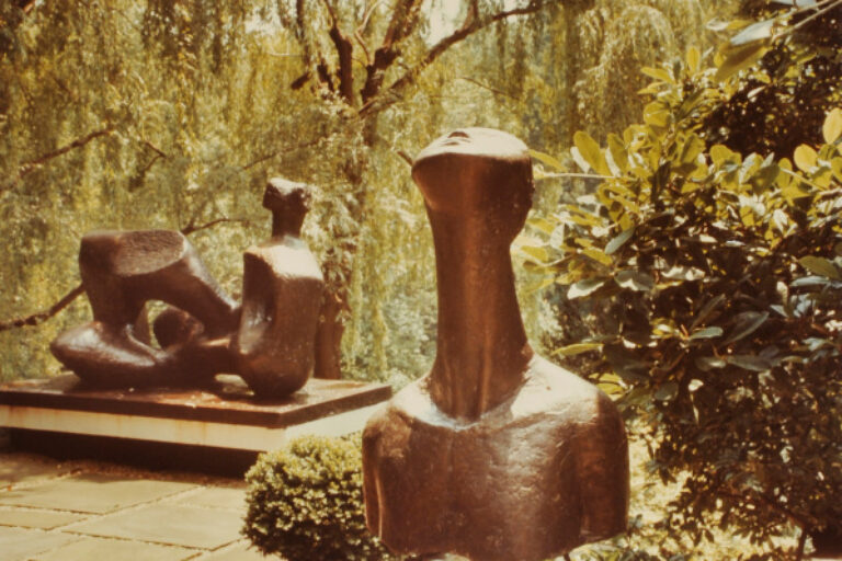 REG BUTLER, STUDY FOR THE 'THIRD WATCHER.' PHOTOGRAPH TAKEN IN THE WURTZBURGER SCULPTURE GARDEN (ORIGINAL SITE, TIMBERLANE)