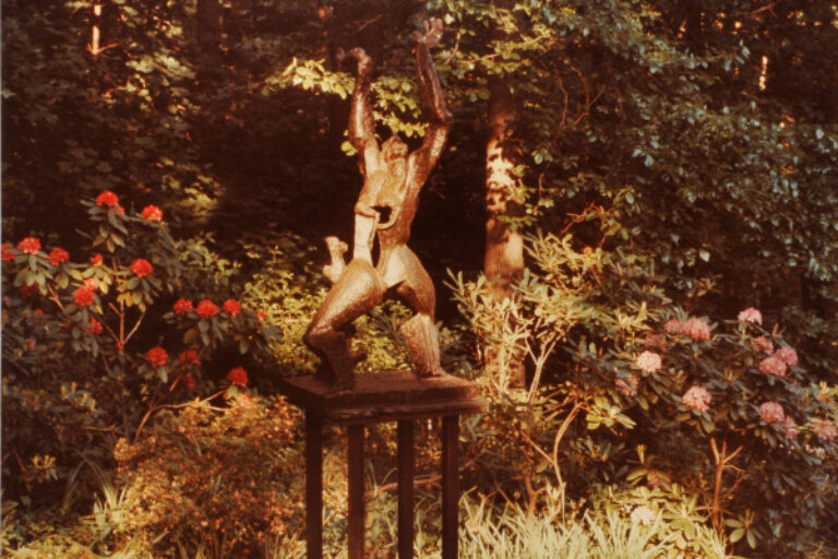 ZADKINE, 'MAY 1940: THE DESTROYED CITY. PHOTOGRAPH TAKEN IN THE WURTZBURGER SCULPTURE GARDEN (ORIGINAL SITE, TIMBERLANE)