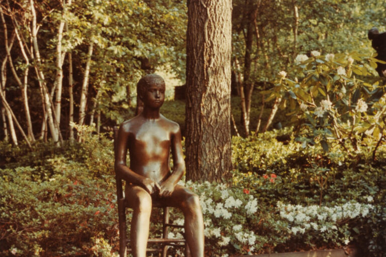 MANZU. PHOTOGRAPH TAKEN IN THE WURTZBURGER SCULPTURE GARDEN (ORIGINAL SITE, TIMBERLANE)