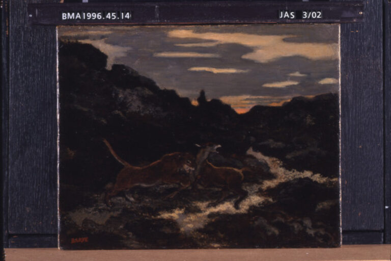 Cougar Attacking a Deer