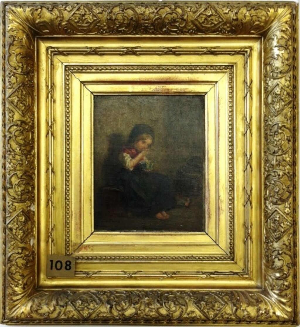 Little Girl Eating Porridge - Image 1